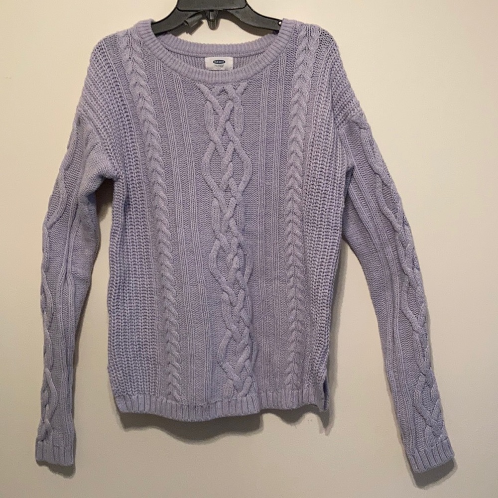 Old Navy Lavender Cable Knit Sweater